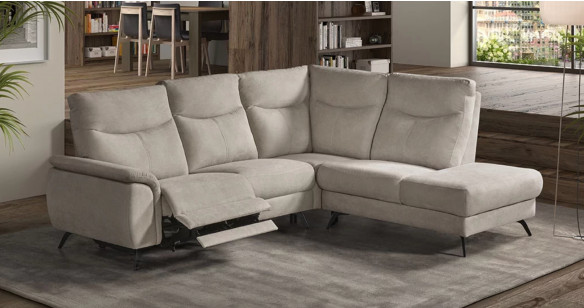 BALI Canap� d'angle en tissu avec Relaxation (en option) ou Fixe 