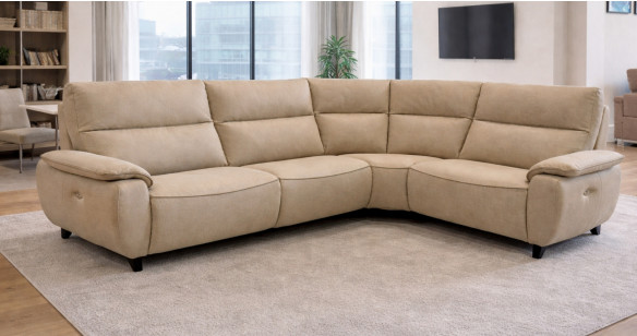 CESAR Canap� d'Angle Relaxation �lectrique (en option) ou fixe 100% Cuir ou tissu