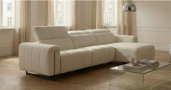 CORTONA Angle M�ridienne tissu Relaxation Electrique (en option) ou Fixe