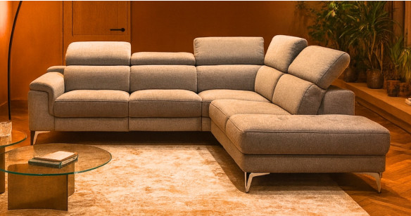 FLOWER Angle terminal tissu Relaxation avec t�ti�res Electrique (en option) ou Fixe