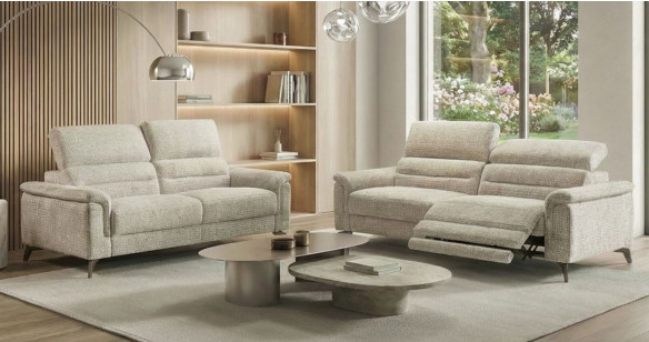 JULIETTE Tissu Relaxation avec t�ti�res Electrique (en option) ou canap� Fixe