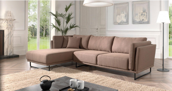 LINDA Canap d'angle Tissu confortable