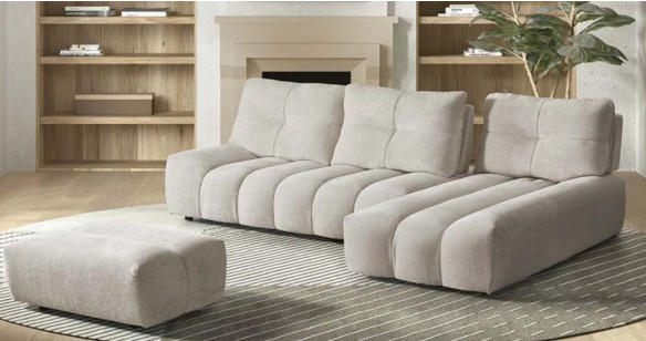 RIVA Canap� d'angle tissu dossier avance-recule