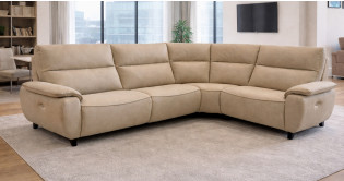 CESAR Canap� d'Angle Relaxation �lectrique (en option) ou fixe 100% Cuir ou tissu