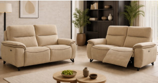 CESAR Canap� Relaxation �lectrique ou fixe en tissu ou 100% Cuir