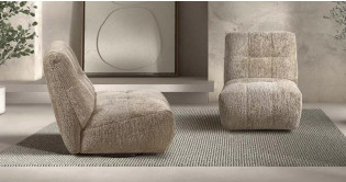 JOYCE fauteuil pivotant en tissu