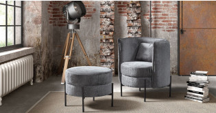 MANON fauteuil d'appoint + pouf