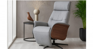 MONTAIN fauteuil repose pied manuel intgr tissu ou cuir