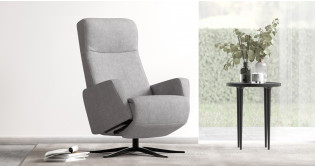 OLAF fauteuil repose-pieds intgr manuel tissu ou cuir