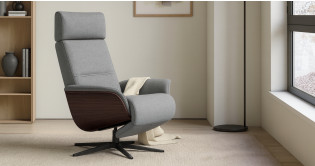 OSLO fauteuil repose-pieds intgr manuel tissu ou cuir