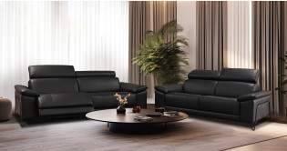 OZIRIS 100% Cuir Relaxation avec t�ti�res Electrique (en option) ou canap� Fixe