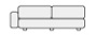 Convertible 2.5places accoudoir G