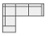 Canap 2,5places Angle terminal Gauche