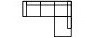 Canap 3places Angle + terminal coffre Droit