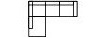 Canap 3places Angle + terminal coffre Gauche