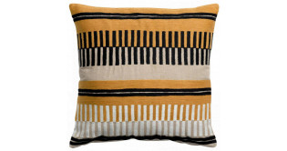 Coussin Eden brod Ocre 45 x 45
