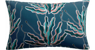 Coussin imprimé Alga outdoor Indigo 40 x 65