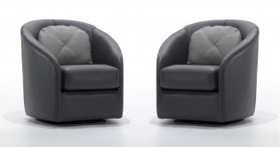 MOON Fauteuil Cabriolet Pivotant Cuir 