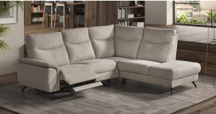 BALI Canap� d'angle en tissu avec Relaxation (en option) ou Fixe 