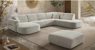 MARO Canap� d'angle tissu  