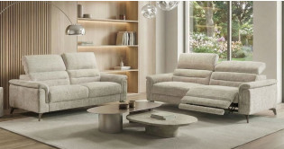 JULIETTE Tissu Relaxation avec t�ti�res Electrique (en option) ou canap� Fixe