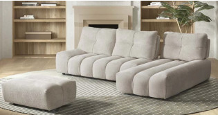 RIVA Canap� d'angle tissu dossier avance-recule