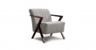 BRIAN Fauteuil d'appoint Tissu/Bois