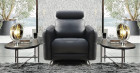 DAUPHIN Canap� 100% Cuir Relaxation avec t�ti�res Electrique (en option) ou canap� Fixe