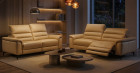 JULIETTE 100% Cuir Relaxation avec t�ti�res Electrique (en option) ou canap� Fixe