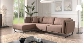 LINDA Canap d'angle Tissu confortable