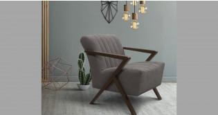 BRIAN Fauteuil d'appoint Tissu/Bois